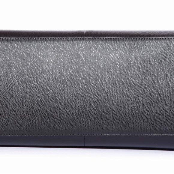 Fatima Black Oversize Italian Leather Handbag - Picture 2 of 6